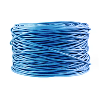 Câble réseau CAT6 fourni par l'usine, conducteur solide CCA, 4 paires, 24AWG, câble Ethernet, 305m, 1000ft, boîte enroulée, UTP