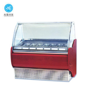 Popsicle Showcase Commercial Ice Porridge Freezer 6 Round Barrels Ice Cream Display Cabinet