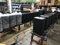 Système de haut-parleurs de colonne alimenté par batterie portable double amplificateur de puissance de classe d basse 10 ''avec Dsp