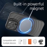 Étui de luxe au design nouveau pour iPhone 16/15/14 Pro Max - Support d'objectif, protection de l'appareil photo, coque magnétique