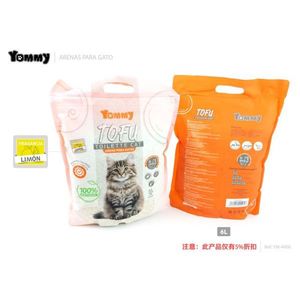Arena para gatos Yommy Tofu 6L con aroma a limón - Product Image 1