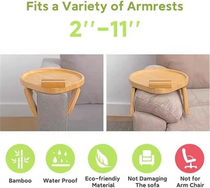 New sofa khay gỗ với xoay có thể gập lại sofa Khay bảng Crafted từ gỗ cho hộp gỗ và tường dấu hiệu - Product Image 2