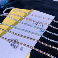 <strong>Best</strong> <strong>Selling</strong> GRA Certificated VVS <strong>Moissanite</strong> Tennis <strong>Chain</strong> 925 Silver 4mm 5mm Iced Out <strong>Moissanite</strong> Tennis Choker Necklaces