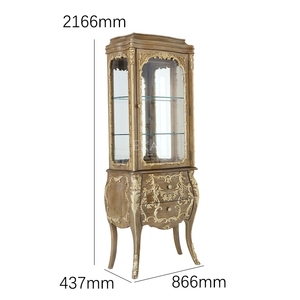 Vinoteca Estilo Heritage Chapada en Oro <span class=keywords><strong>Serafina</strong></span> |   Mueble para Vino de Estilo Clásico Americano de Lujo de EKAR FURNITURE - Product Image 6