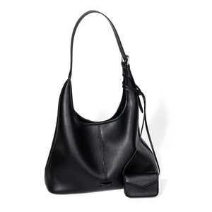 Borsa a Mezzaluna in PU Nero con Logo Personalizzato, Borsa a Tracolla Trendy Y2K, Fornitore di <span class=keywords><strong>Borse</strong></span> a Mezzaluna - Product Image 2