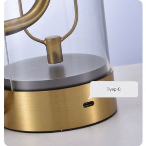 2500mah Touch Creative Vintage Candle Flame <b>Rechargeable</b> Cordless Bedroom Restaurant Decoration Led <b>Table</b> <b>Lamps</b> Desk Night Light - Product Image 3
