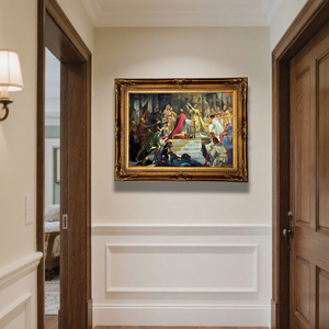 Portrait de figure de qualité musée Charles le <span class=keywords><strong>Grand</strong></span> Reproductions de peinture à l'huile sur <span class=keywords><strong>toile</strong></span> avec cadre doré Art mural - Product Image 2