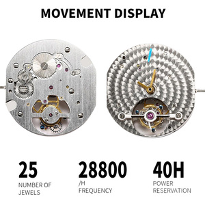 Montres automatiques mécaniques sur mesure OEM avec tourbillon, marque privée, bracelet en cuir, indicateur de réserve de marche, montre-bracelet, usine GM0054 - Product Image 4