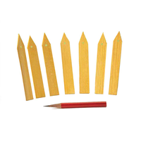 100 étiquettes de plantes en bambou durables, marqueurs de jardin, crayons, étiquettes en bois écologiques (blanc/jaune) pour le jardinage, logo personnalisé
