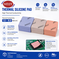 NDST NDST-CP120 Almohadilla Térmica Conductora de Presión Uniforme de 6kV, Lámina de Aislamiento de Silicona Antideslizante para CPU/LED