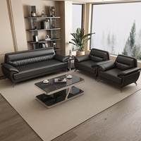 Meubles de salon, de bureau et de réception, canapé de luxe pour bureau, hôtel d'affaires, canapé de bureau en cuir véritable