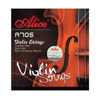 Alice A705 Jeu de cordes pour violon Noyau en acier inoxydable avec enroulement Ni-Fe 4 cordes pour 4/4,3/4,1/2,1/4,1/8