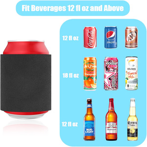 Funda Enfriadora de Latas Antideslizante de 12oz, Reutilizable, Plegable, de Neopreno Aislante, para Bebidas, Cerveza, Refrescos, Mantiene las Bebidas Frías - Product Image 4