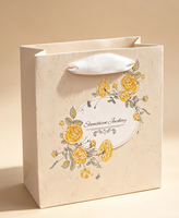 Ensemble de sacs cadeaux en papier à imprimé floral personnalisé, boîte rigide à couvercle mat de qualité supérieure, emballage pour bijoux, cosmétiques, cadeaux