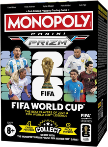 Caja de Sobres de Cartas Coleccionables Monopoly <span class=keywords><strong>Panini</strong></span> Prizm World, Estrellas y Leyendas Actuales, 2+ Jugadores, Regalos para Fanáticos del Fútbol - Product Image 1