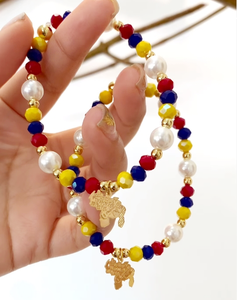 Pulsera de Moda Estilo Bohemio de Venezuela, Cadena de Cobre con Colgante de Mapa de Venezuela, Joyería de Regalo para Hombre y Mujer - Product Image 6