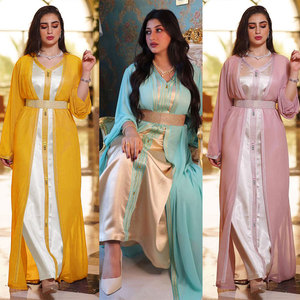 Moyen-Orient Désert Vert Fille Européenne et Américaine Robe en Mousseline de Soie Musulman Ensemble de Deux Pièces - Product Image 2