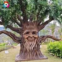 Modèles de plantes animées grandeur nature personnalisés, décoration interactive d'arbres parlants animatroniques