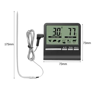 Termometro da Cucina DIHAO con Ampio Display LCD, Sonda per Barbecue, Forno, Carne, Cottura, con Timer e Allarme - Product Image 1