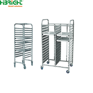 Heavy Duty Mobile Food <b>Warmer</b> Trolley Brushed Matt Stainless Steel 3 Layer Food Holding Display Trolley With Mobile Wheels - Product Image 5