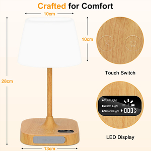 Cordless Rechargeable LED Table Lamp,Long Lasting Bath Lamp, IP55 Waterproof Dimmable Shower <b>Light</b> for Home Bathroom Camping - Product Image 4