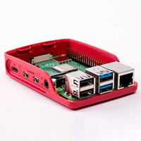 Aismartlink Raspberry Pi 4B Étui de protection officiel, boîtier classique d'origine rouge et blanc pour la protection sécurisée des appareils