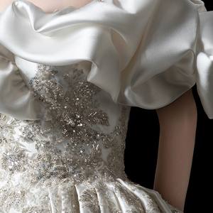 <span class=keywords><strong>Robe</strong></span> <span class=keywords><strong>de</strong></span> <span class=keywords><strong>mariée</strong></span> 2026 en satin blanc ivoire, bustier, dos nu, longueur ras du sol, <span class=keywords><strong>grande</strong></span> <span class=keywords><strong>taille</strong></span>, style princesse, traîne chapelle, haut <span class=keywords><strong>de</strong></span> gamme - Product Image 6