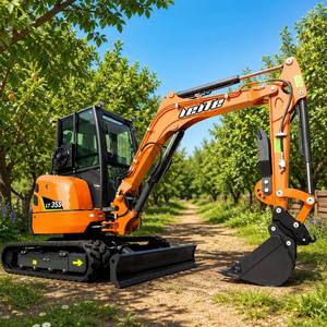 Mini Excavadora de 3.5T, Excavadora Pequeña de 1 a 2 Toneladas con Motor 5 para Agricultura, Jardinería y Movimiento de Tierras, con Orugas Hidráulicas - Product Image 4