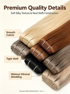 ผมต่อแบบพรีเมียม 100% ผมแท้ชนิดเวอร์จิ้นเรมี่ สีบลอนด์ธรรมชาติ แบบไร้รอยต่อ ขายส่งจากโรงงาน - Product Image 6