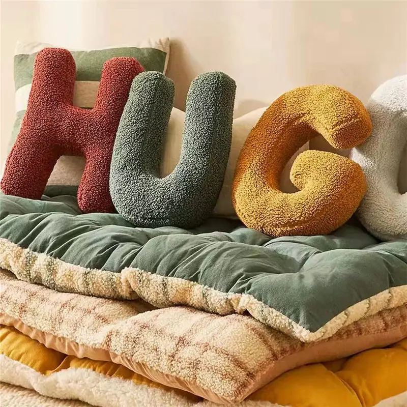 INS Nordic 26 English Letters Throw Pillow DIY Name Bed Sofa Cushion Baby Sleep Pillows Toys Kids Room Decorations Photo Props