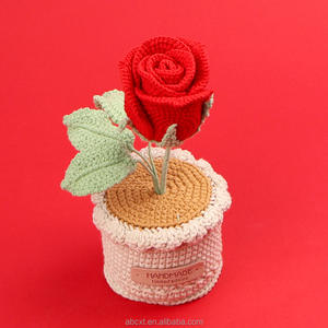 <span class=keywords><strong>ดอกไม้</strong></span>ประดิษฐ์ถักโครเชต์<span class=keywords><strong>ทำ</strong></span>มือขายส่ง ต้นไม้ประดิษฐ์ แก้วไวน์ กุหลาบ <span class=keywords><strong>ดอกไม้</strong></span>โครเชต์ทำมือ ต้นไม้กระถาง - Product Image 4