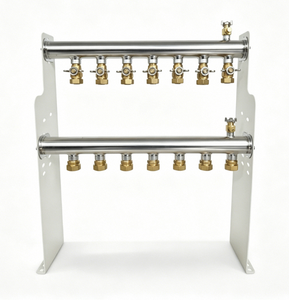 Colector de Distribución de Agua Caliente GHNOR7p de 7 Puertos para Calefacción por Suelo Radiante Hidrónico - Product Image 1