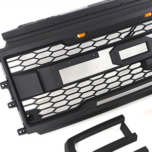 Matte Màu Đen Phía Trước Bumper Lưới Tản Nhiệt Cho 2024 Ford F250 <span class=keywords><strong>F350</strong></span> F450 Siêu Nhiệm Vụ Đua Lưới Tản Nhiệt Với Ánh Sáng - Product Image 5