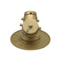 Conexión de latón doble de entrada de 4" x 2.5" x 2.5" con válvula de cierre para sistema de rociadores contra incendios