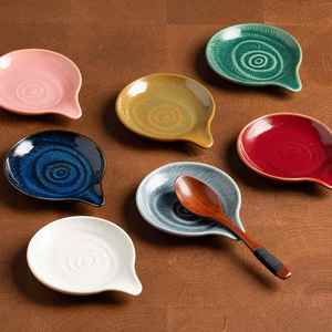 Reposacucharas de cocina, soporte para espátulas, reposapalillos de cerámica, utensilio de cocina, soporte para cucharas, platos para aperitivos en forma de lágrima - Product Image 1