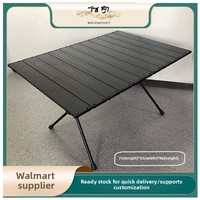 BNcompany DJZ-004 léger Portable hauteur réglable Table de pique-nique conception de rouleau d'oeufs en métal pour jardin Camping salle à manger en plein air