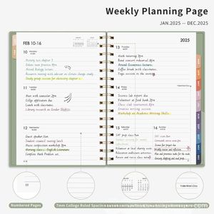 Planner personalizzato stampa copertina rigida in pelle 2026 2025 libro Planner rilegato a disco <span class=keywords><strong>per</strong></span> insegnanti - Product Image 2