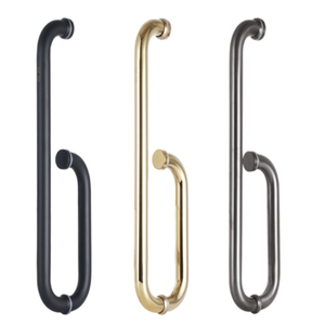 Manija de Puerta de Vidrio de Acero Inoxidable Dorado Espejo, Accesorio de Ferretería para Baño y Ducha - Product Image 1