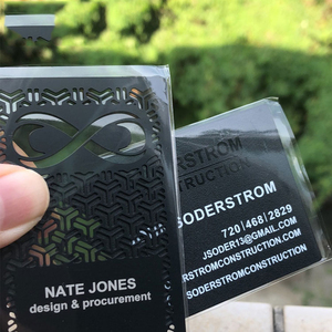 Chất lượng cao tùy chỉnh Chip kim loại 304 thép không gỉ <span class=keywords><strong>Laser</strong></span> Cut đen đã ghé thăm Thẻ NFC kinh doanh kim loại thẻ trống - Product Image 5