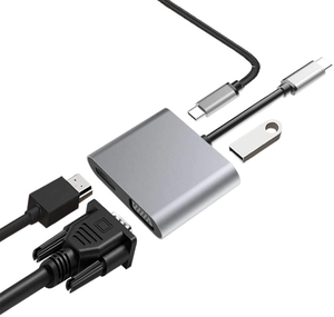 4-in-1 USB 3.1 Type-C ハブ ドッキング ステーション アダプター コンバーター VGA 4K HDTV USB3.0 PD ポート 60Hz コンピューター プロジェクター - Product Image 4