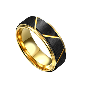China Leverancier Mode Sieraden Sex Mannen Ring Haan Ring Mannen Vinger Wolfraam Haan Met Groef - Product Image 3