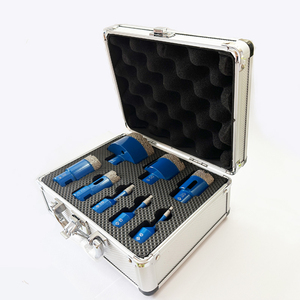 Kim cương lỗ Saw <span class=keywords><strong>Core</strong></span> <span class=keywords><strong>bit</strong></span> Set chân không brazed 6 mét Khoan Bits cho gạch Gốm Đá Cẩm Thạch đá 1 Bộ - Product Image 3