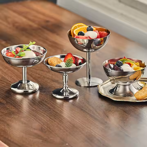 Juego de Tazones Metálicos Multifuncionales para Ensaladas, Postres, Helados, Dulces, Frutas y Bocadillos, Reutilizables - Product Image 3