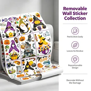 Pegatinas de Vinilo para Pared de Halloween, Adhesivo Removible, Decoración Impermeable, Forma Rectangular, para Manualidades y Regalos - Product Image 3