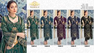 Nueva colección de trajes Georgette paquistaníes adornados con exquisito bordado trabajo Salwar traje para ocasiones festivas como Eid - Product Image 6