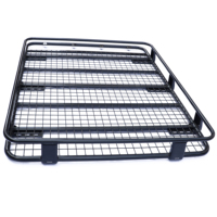 Porte-bagages universel en acier pour SUV avec fixation sur gouttière, panier de toit robuste en métal avec support pour éclairage LED