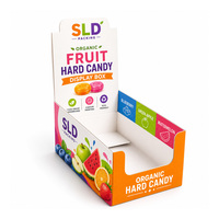 Boîte de présentation en carton personnalisée pour bonbons durs, présentoir de comptoir PDQ, écologique, fabriquée sur mesure