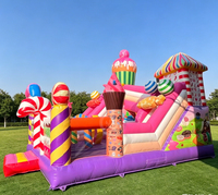 Jouets gonflables Candy, structure gonflable avec toboggan, aire de jeux gonflable pour enfants, dessin animé