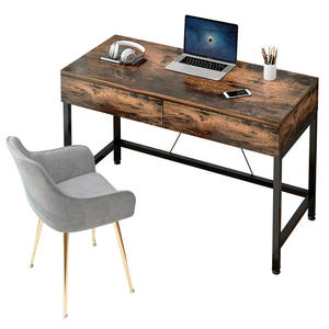 Meja Rumah Kantor Nordic, Modern, Coklat, Meja Komputer, Belajar, Kerja, Meja dengan Laci - Product Image 5