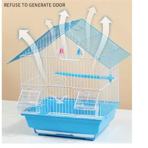 Düğme kapatma ile büyük plastik kuş kafesi çevre dostu açık Pet kuş banyosu ve levrek - Product Image 3